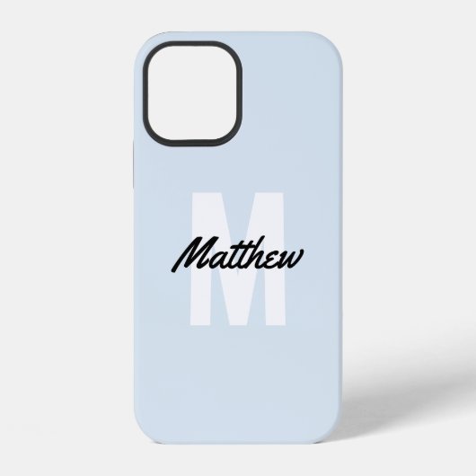 モダンな手書きモノグラム 名前 Case-Mate i iPhoneケース (裏面)