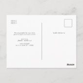 モダンな手書き文字のカスタム写真ベビーシャワー ポストカード (裏面)