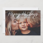 モダンな手書き文字の2枚の写真 シーズンカード (正面)