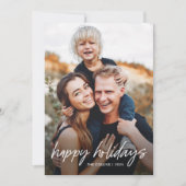 モダンな手書き文字の2枚の写真 シーズンカード (正面)