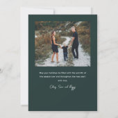 モダンな手書き文字の2枚の写真 シーズンカード (裏面)