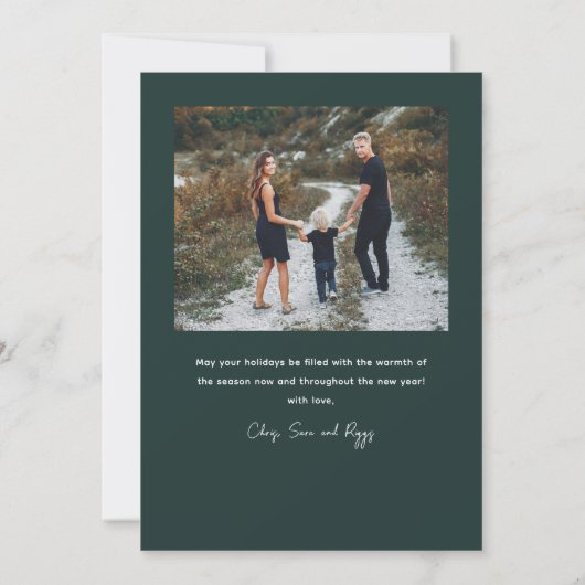 モダンな手書き文字の2枚の写真 シーズンカード (裏面)