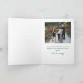 モダンな手書き文字の2枚の写真 シーズンカード (内部)