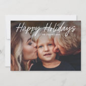 モダンな手書き文字 2 枚の写真 シーズンカード (正面)