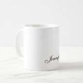 モダンな手書き風の上品なプロフェッショナルデザイン コーヒーマグカップ (正面左)