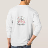 モダンな手書き風の引用が入った面白い本好きTシャツ Tシャツ (裏面)
