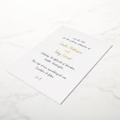 モダンな手書き風シンプルウェディングSave the Date 箔招待状 (回転した状態)