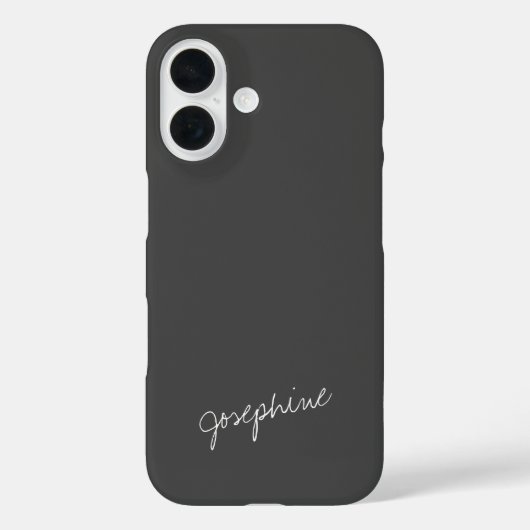 モダンな手書き風フォントの名前 白黒 カスタム  Case-Mate iPhoneケース (裏面)