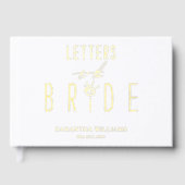 モダンな手紙 ウェディング ブライド エレガント ホワイト ゲストブック (正面)
