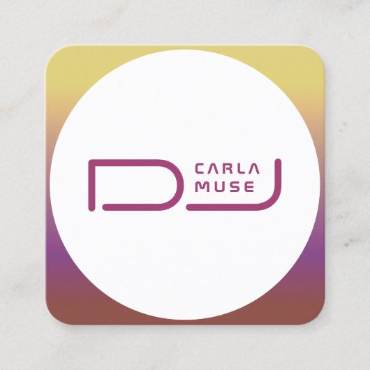 モダンな技術の刺激を受けたな円形のスタイル スクエア名刺 (正面)