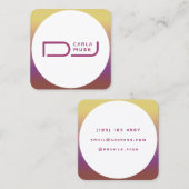 モダンな技術の刺激を受けたな円形のスタイル スクエア名刺 (正面/裏面)