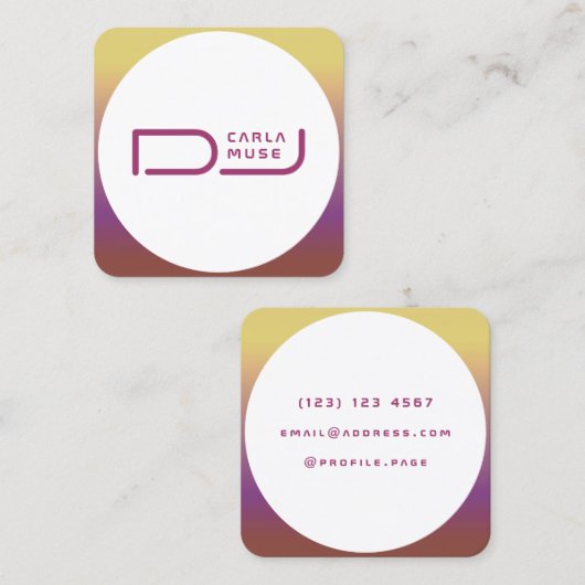 モダンな技術の刺激を受けたな円形のスタイル スクエア名刺 (正面/裏面)