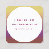 モダンな技術の刺激を受けたな円形のスタイル スクエア名刺 (裏面)