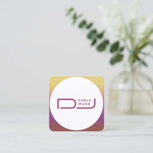 モダンな技術の刺激を受けたな円形のスタイル スクエア名刺 (スタンド正面)