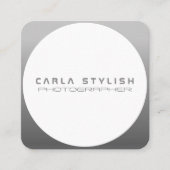 モダンな技術の刺激を受けたな円形の灰色の銀 スクエア名刺 (正面)