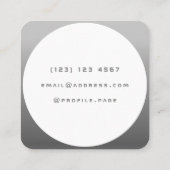 モダンな技術の刺激を受けたな円形の灰色の銀 スクエア名刺 (裏面)
