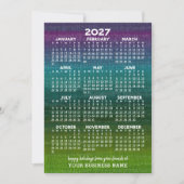 モダンな抽象アートのクリスマス 2027年カレンダー シーズンカード (正面)
