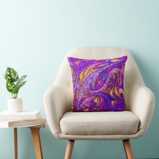 モダンな抽象キラキラパープル クッション (椅子)