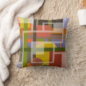 モダンな抽象デザインの調和したクッション クッション (ブランケット)