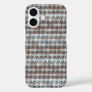 モダンな抽象デジタルパターン デザイン 1241 iPhone 16ケース
