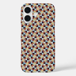 モダンな抽象デジタルパターン デザイン 1245 iPhone 16ケース