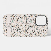 モダンな抽象パステルテラゾ柄 iPhoneケース (裏面横)