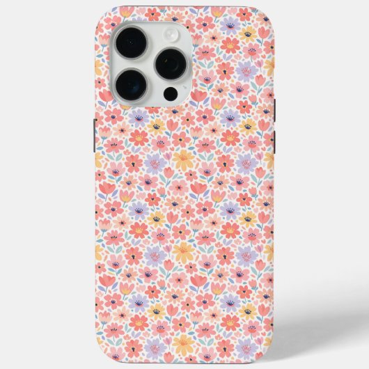 モダンな抽象フラワーパターン Case-Mate iPhoneケース (裏面)