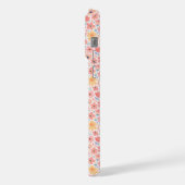 モダンな抽象フラワーパターン iPhoneケース (左側面)