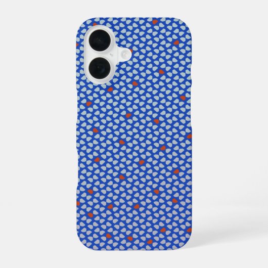 モダンな抽象モザイク幾何学模様 1293 iPhone 16ケース (裏面)