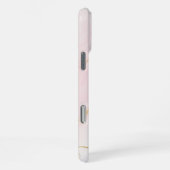 モダンな抽象大理石デザインのイニシャルと名前 iPhoneケース (右側面)