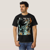 モダンな抽象大理石流体アートグラフィックTシャツ Tシャツ (正面フル)