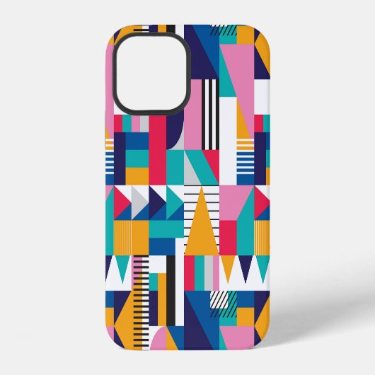 モダンな抽象幾何学シームレスパターン iPhoneケース (裏面)