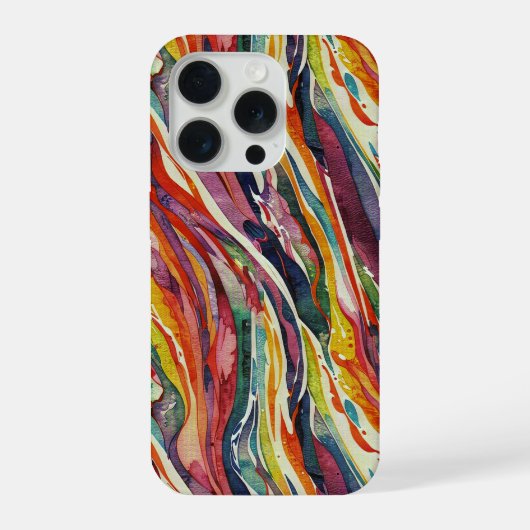 モダンな抽象幾何学デジタルパターン 40 iPhoneケース (裏面)