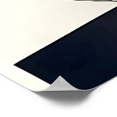 モダンな抽象幾何学ネイビーとホワイト ポスター (角)