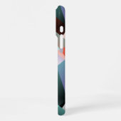 モダンな抽象幾何学モザイクアートパターン iPhoneケース (左側面)