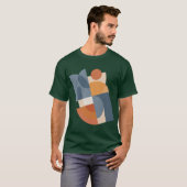 モダンな抽象幾何学模様 Tシャツ (正面フル)