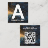 モダンな抽象幾何学QRコード コーリングカード (正面/裏面)