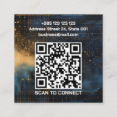 モダンな抽象幾何学QRコード コーリングカード (裏面)