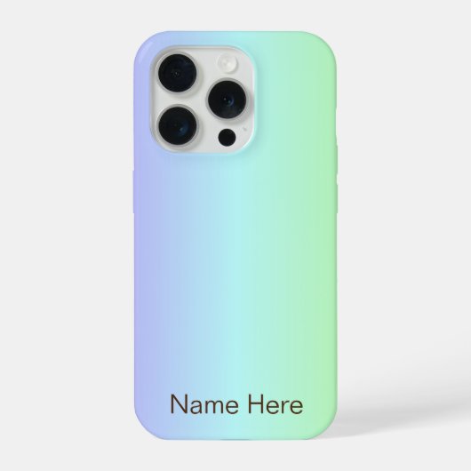 モダンな抽象彩色レインボーブラウン iPhoneケース (裏面)