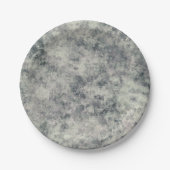 モダンな抽象的なテクスチャのグレーラベンダーセージグリーン ペーパープレート (正面)