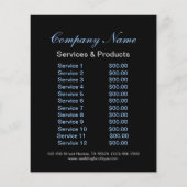 モダンな抽象的な水色のリップル配管工 チラシ (裏面)