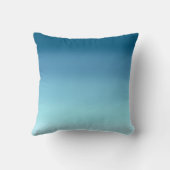モダンな抽象的な海の青のグラデーション クッション (裏面)