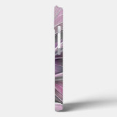 モダンな抽象的な花 フローラル フラクタル ピンク グレー Case-Mate iPhoneケース (裏面 / 左)