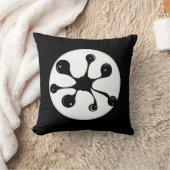 モダンな抽象的な黒い染み（汚れ） クッション (ブランケット)