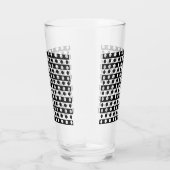 モダンな抽象的な黒と白のアート タンブラーグラス (右)