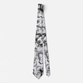 モダンな抽象的な黒と白のタイ ネクタイ (正面)
