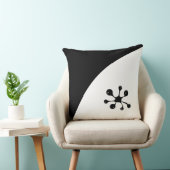 モダンな抽象的な黒と白のデザイン クッション (椅子)