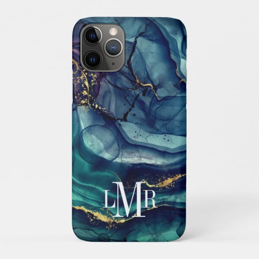 モダンな抽象的アルコールインクiPhone/iPadケース Case-Mate iPhoneケース (裏)