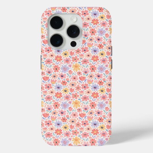 モダンな抽象的フラワーパターン Case-Mate iPhoneケース (裏面)