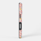 モダンな抽象的フラワーパターン iPhoneケース (右側面)